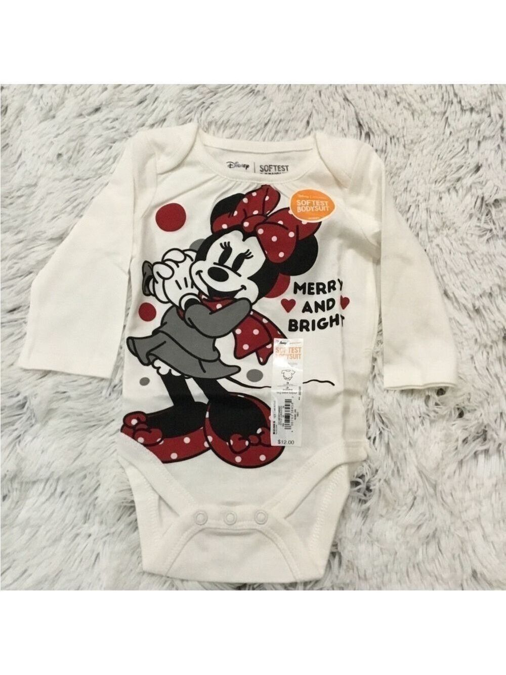 Disneys Jumping Beans Minnie Mouse baby girl 3 month bodysuit NWT